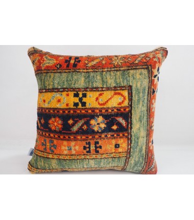 Carpet Pillow, ID 337, Carpet Rug Pillow 16x16, Turkish Rug Pillow, Handmade pillow, boho pillow, vintage pillow, Rug pillow