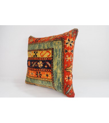 Carpet Pillow, ID 337, Carpet Rug Pillow 16x16, Turkish Rug Pillow, Handmade pillow, boho pillow, vintage pillow, Rug pillow