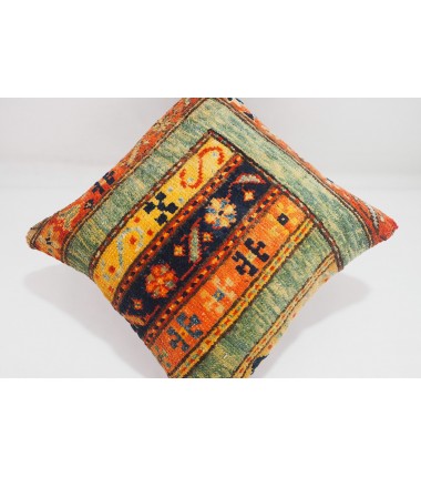 Carpet Pillow, ID 337, Carpet Rug Pillow 16x16, Turkish Rug Pillow, Handmade Pillow, Boho Pillow, Vintage Pillow, Rug Pillow