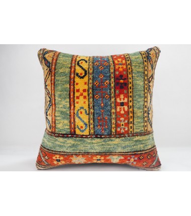 Carpet Pillow, ID 331, Carpet Rug Pillow 18x18, Turkish Rug Pillow, Handmade Pillow, Boho Pillow, Vintage Pillow, Rug Pillow