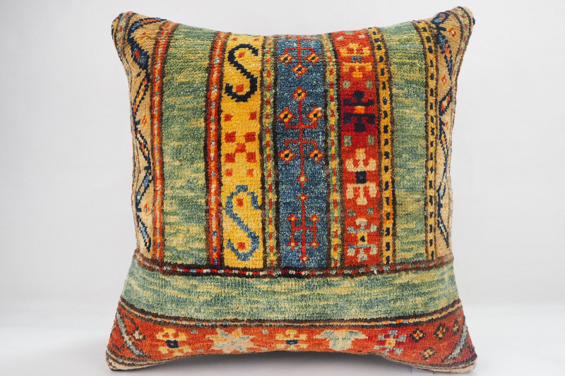 Carpet Pillow, ID 331, Carpet Rug Pillow 18x18, Turkish Rug Pillow, Handmade Pillow, Boho Pillow, Vintage Pillow, Rug Pillow