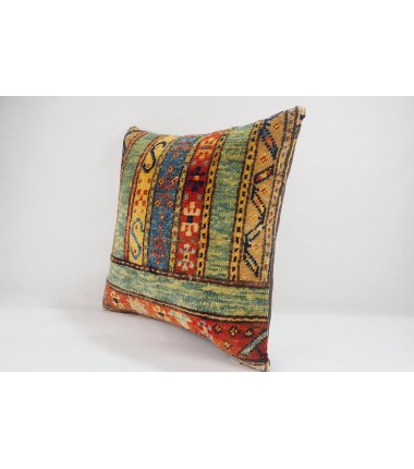 Carpet Pillow, ID 331, Carpet Rug Pillow 18x18, Turkish Rug Pillow, Handmade Pillow, Boho Pillow, Vintage Pillow, Rug Pillow