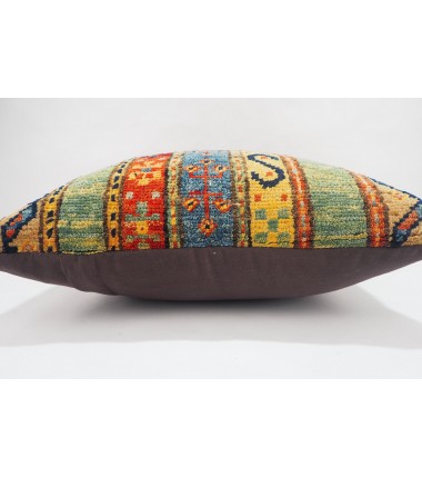 Carpet Pillow, ID 331, Carpet Rug Pillow 18x18, Turkish Rug Pillow, Handmade Pillow, Boho Pillow, Vintage Pillow, Rug Pillow