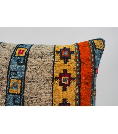 Carpet Pillow, ID 255, Carpet Rug Pillow 16x16, Turkish Rug Pillow, Handmade pillow, boho pillow, vintage pillow, Rug pillow