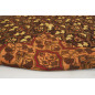 Table Cloth, Table Linens, 3"37X4"11, Brown Carnation Pattern Turkish Fabric Table Cloth