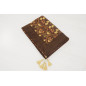 Table Cloth, Table Linens, 3"37X4"11, Brown Carnation Pattern Turkish Fabric Table Cloth