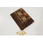 Table Cloth, Table Linens, 3"37X4"11, Brown Tulip Pattern Turkish Fabric Table Cloth