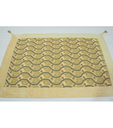 Table Cloth, Table Linens, 3"37X4"11, Beige Tulip Pattern Turkish Fabric Table Cloth