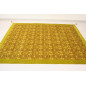 Turkish Bedspread, Twin L Size Bed Cover, 7.2X5.2, Green Carnation Pattern Fabric Blankets, Ottoman Decorative Bed Cover