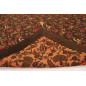 Turkish Bedspread, Twin L Size Bed Cover, 7.2X5.2, Brown Carnation Pattern Fabric Blankets, Ottoman Decorative Bed Cover