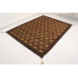 Turkish Bedspread, Twin L Size Bed Cover, 7.2X5.2, Brown Tulip Pattern Fabric Blankets, Ottoman Decorative Bed Cover