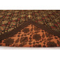 Turkish Bedspread, Twin L Size Bed Cover, 7.2X5.2, Brown Tulip Pattern Fabric Blankets, Ottoman Decorative Bed Cover