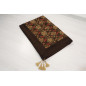 Turkish Bedspread, Twin L Size Bed Cover, 7.2X5.2, Brown Tulip Pattern Fabric Blankets, Ottoman Decorative Bed Cover