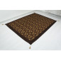 Turkish Bedspread, Twin L Size Bed Cover, 7.2X5.2, Brown Carnation Pattern Fabric Blankets, Ottoman Decorative Bed Cover