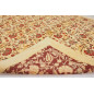 Turkish Bedspread, Twin L Size Bed Cover, 7.2X5.2, Beige Carnation Pattern Fabric Blankets, Ottoman Decorative Bed Cover