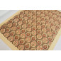 Turkish Bedspread, Twin L Size Bed Cover, 7.2X5.2, Beige Tulip Pattern Fabric Blankets, Ottoman Decorative Bed Cover