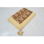 Turkish Bedspread, Twin L Size Bed Cover, 7.2X5.2, Beige Tulip Pattern Fabric Blankets, Ottoman Decorative Bed Cover