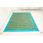 Turkish Bedspread, Twin L Size Bed Cover, 7.2X5.2, Turquoise Blue Tulip Pattern Fabric Blankets, Ottoman Decorative Bed Cover