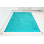 Turkish Bedspread, Twin L Size Bed Cover, 7.2X5.2, Turquoise Blue Arabian NIght Pattern Fabric Blankets, Ottoman Bed Cover