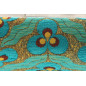 Turkish Bedspread, Twin L Size Bed Cover, 7.2X5.2, Turquoise Blue Tiger Eyes Pattern Fabric Blankets, Ottoman Bed Cover