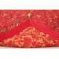 Turkish Bedspread, Twin L Size Bed Cover, 7.2X5.2, Red Carnation Pattern Fabric Blankets, Ottoman Decorative Bed Cover