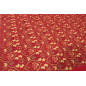 Turkish Bedspread, Twin L Size Bed Cover, 7.2X5.2, Red Carnation Pattern Fabric Blankets, Ottoman Decorative Bed Cover