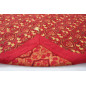 Turkish Bedspread, Twin L Size Bed Cover, 7.2X5.2, Red Carnation Pattern Fabric Blankets, Ottoman Decorative Bed Cover