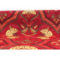 Turkish Bedspread, Twin L Size Bed Cover, 7.2X5.2, Red Carnation Pattern Fabric Blankets, Ottoman Decorative Bed Cover