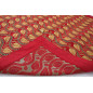 Turkish Bedspread, Twin L Size Bed Cover, 7.2X5.2, Red Tulip Pattern Fabric Blankets, Ottoman Decorative Sofa and Bed Cover