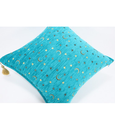 Fabric Pillow, Fabric Pillow 20x20, Turquoise Blue  Arabian Night Pattern Turkish Fabric Pillow, Throw Pillows, Lumbar pillows