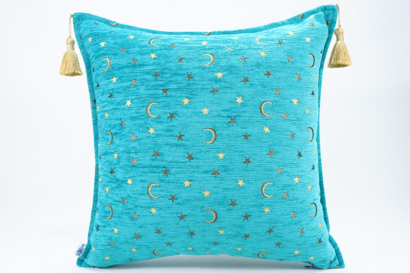 Fabric Pillow,Fabric Pillow 20x20,Turquoise Blue Arabian Night Pattern Turkish Fabric Pillow Cover,Throw Pillows,Lumbar Pillows