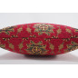 Fabric Pillow, Fabric Pillow 20x20, Red Topkapi Palace Tulip Pattern Turkish Jacquard Fabric Pillow, Chenille Fabric Pillow Case