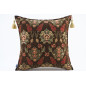 Fabric Pillow, Fabric Pillow 20x20,Brown Topkapi Palace Tulip Pattern Turkish Jacquard Fabric Pillow,Chenille Fabric Pillow Case