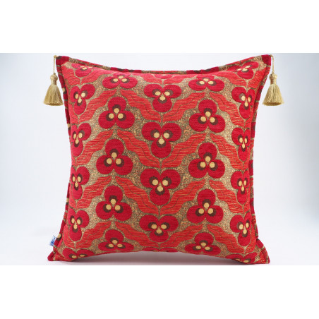 Fabric Pillow, Fabric Pillow 20x20, Red Tiger Eyes Pattern Turkish Jacquard Fabric Pillow Cover, Throw Pillow, Lumbar Pillows