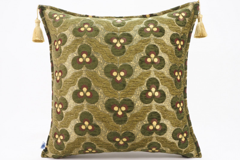 Fabric Pillow,Fabric Pillow 20x20,Moss Green Tiger Eyes Pattern Turkish Jacquard Fabric Pillow Cover,Throw Pillow,Lumbar Pillows