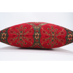 Fabric Pillow, Fabric Pillow 20x20, Red Morocco Pattern Turkish Jacquard Fabric Pillow Cover, Chenille Lumber Pillow,Sofa Pillow