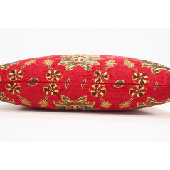 Fabric Pillow,Fabric Pillow 12x20,Red Topkapi Palace Tulip Pattern Turkish Fabric Pillow Cover,Decorative Pillow,Throw Pillow