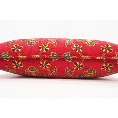 Fabric Pillow,Fabric Pillow 12x20,Red Topkapi Palace Tulip Pattern Turkish Fabric Pillow Cover,Decorative Pillow,Throw Pillow