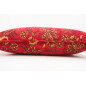 Fabric Pillow, Fabric Pillow 12x20, Red Caucasus Carnation Pattern Turkish Fabric Pillow, Decorative Bohemian Pillow