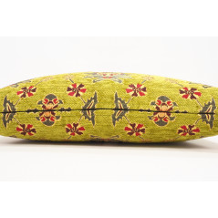 Fabric Pillow, Fabric Pillow 12x20, Pistachio Green Topkapi Palace Tulip Pattern Turkish Fabric Pillow, Decorative Throw Pillow