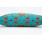 Fabric Pillow, Fabric Pillow 12x20, Turquoise Blue Topkapi Palace Tulip Pattern Turkish Fabric Pillow, Decorative Throw Pillow