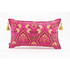 Fabric Pillow, abric Pillow 12x20,Mazenda Pink Carnation Pattern Turkish Fabric Pillow,Decorative Throw Pillow,Bohemian Pillow