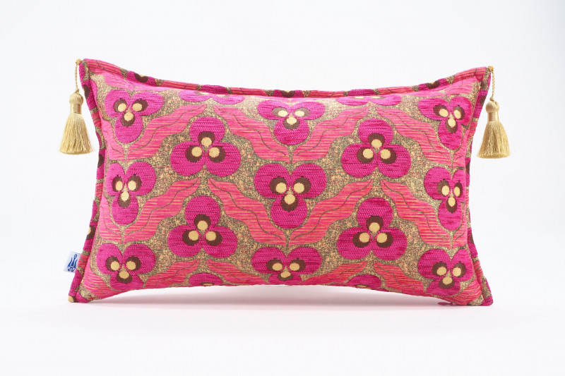 Fabric Pillow,Fabric Pillow 12x20,Mazenda Pink Tiger Eyes Pattern Turkish Fabric Pillow Cover,Decorative Accent Bohemian Pillow