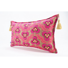 Fabric Pillow,Fabric Pillow 12x20,Mazenda Pink Tiger Eyes Pattern Turkish Fabric Pillow Cover,Decorative Accent Bohemian Pillow