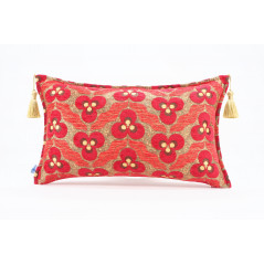 Fabric Pillow, Fabric Pillow 12x20, Red Tiger Eyes Pattern Turkish Fabric Pillow Cover,Decorative Accent Throw Bohemian Pillow