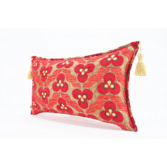 Fabric Pillow, Fabric Pillow 12x20, Red Tiger Eyes Pattern Turkish Fabric Pillow Cover,Decorative Accent Throw Bohemian Pillow