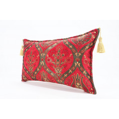 Fabric Pillow, Fabric Pillow 12x20, Red Morocco Pattern Tulip Turkish Fabric Pillow, Decorative Pillow, Bohemian Pillow