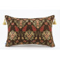 Fabric Pillow,Fabric Pillow 16x24,Brown Topkapi Palace Tulip Pattern Turkish Jacquard Fabric Pillow,Throw Pillow,Sofa Pillow