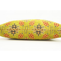 Fabric Pillow,Fabric Pillow 16x24,Pistachio Green Topkapi Palace Tulip Pattern Turkish Jacquard Fabric Pillow,Throw Sofa Pillow