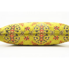 Fabric Pillow,Fabric Pillow 16x24,Pistachio Green Topkapi Palace Tulip Pattern Turkish Jacquard Fabric Pillow,Throw Sofa Pillow